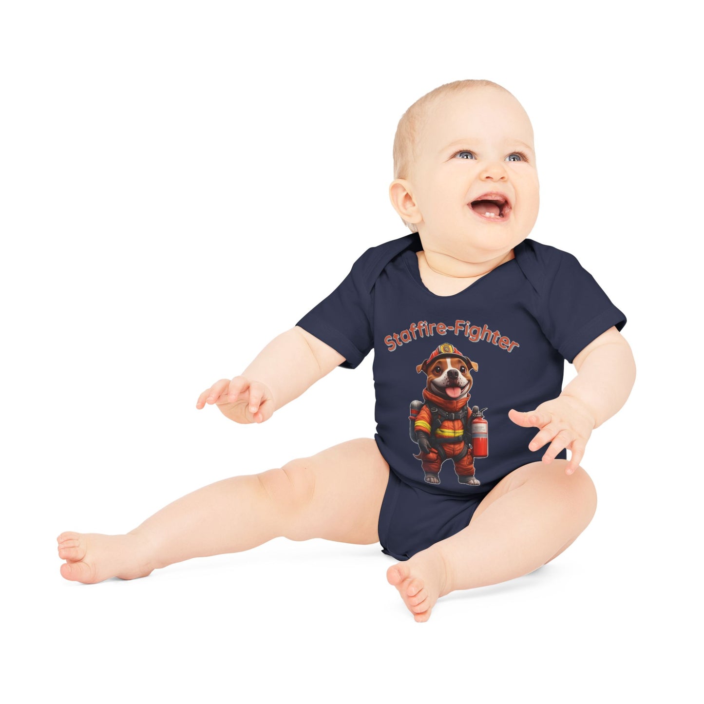 Staffire-Fighter Baby Organic Short Sleeve Bodysuit