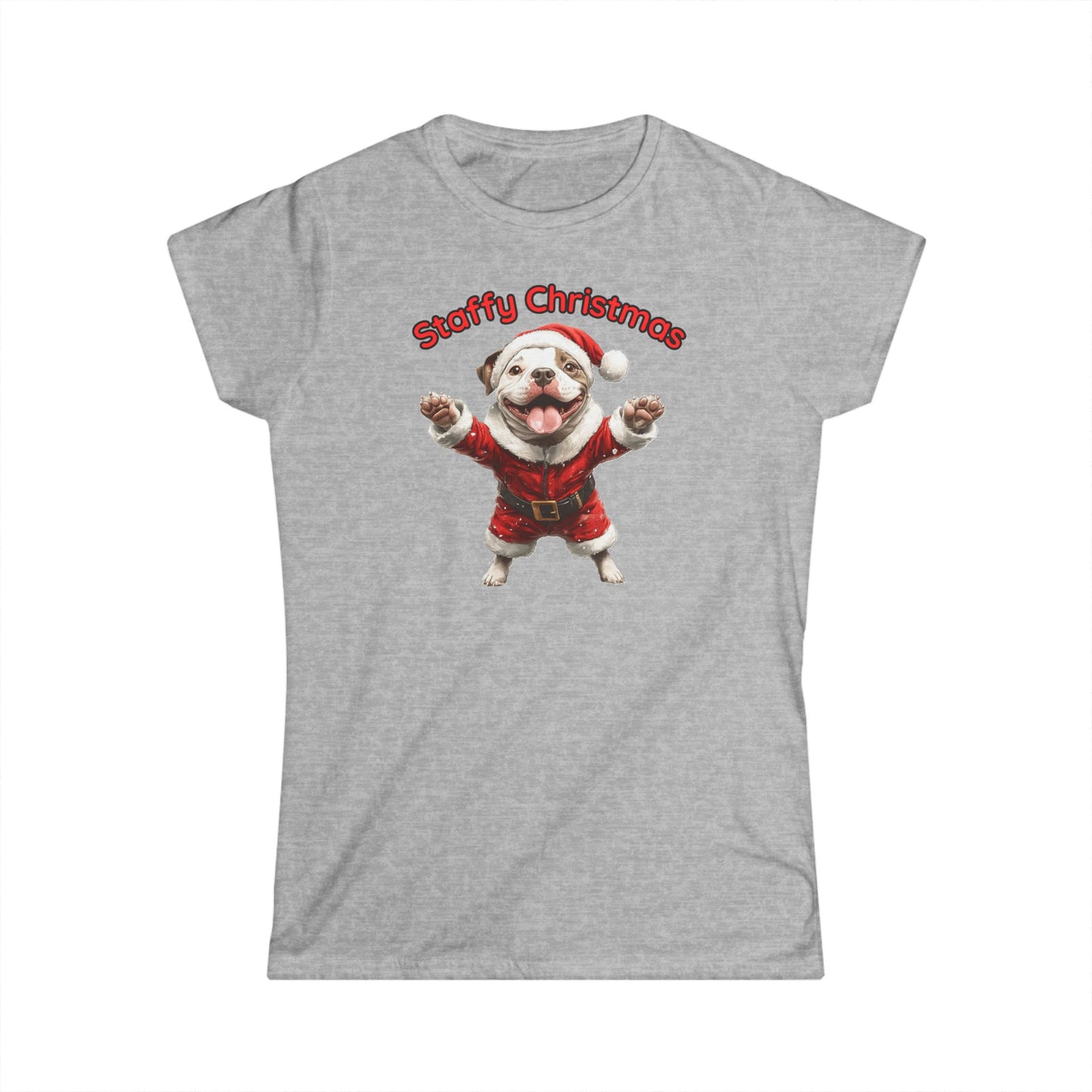 Staffy Christmas Softstyle Damen-T-Shirt