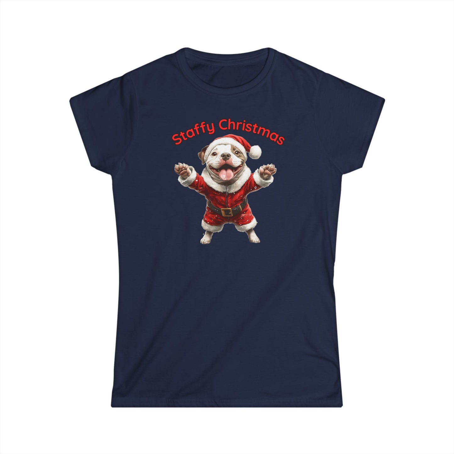 Staffy Christmas Softstyle Damen-T-Shirt