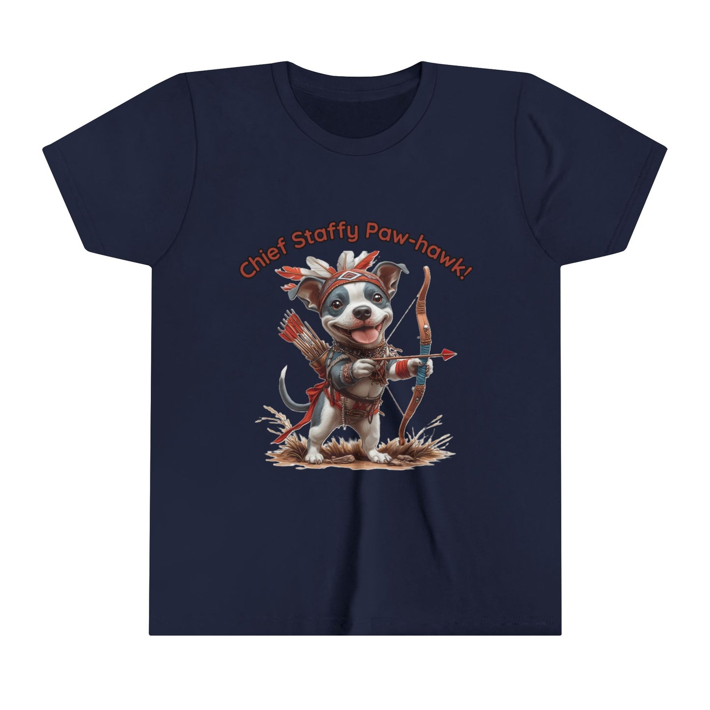 Chief Staffy Kurzarm-T-Shirt für Kinder