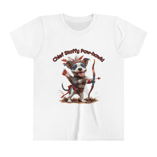 Chief Staffy Kurzarm-T-Shirt für Kinder